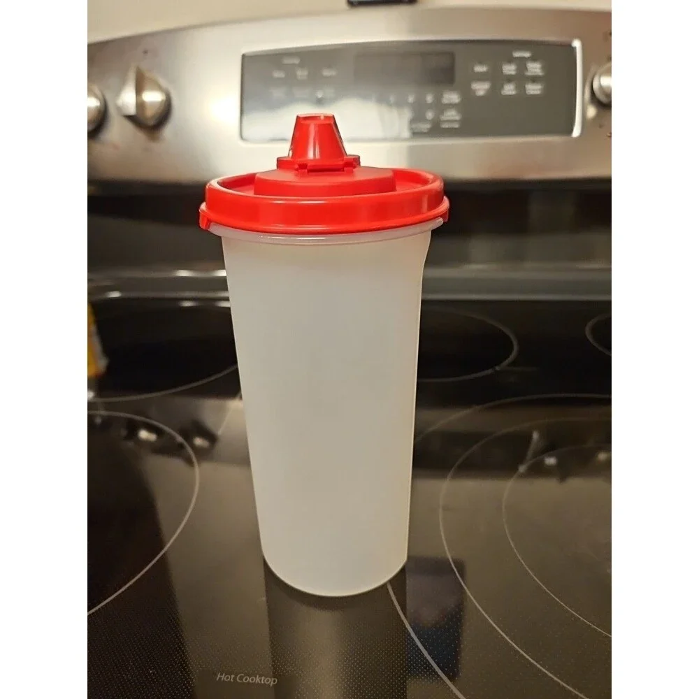 Vintage Tupperware Modular Mates 1641 #3 Container With Red Magic Flow Lid 1898B